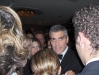 George Clooney surrounded by fans