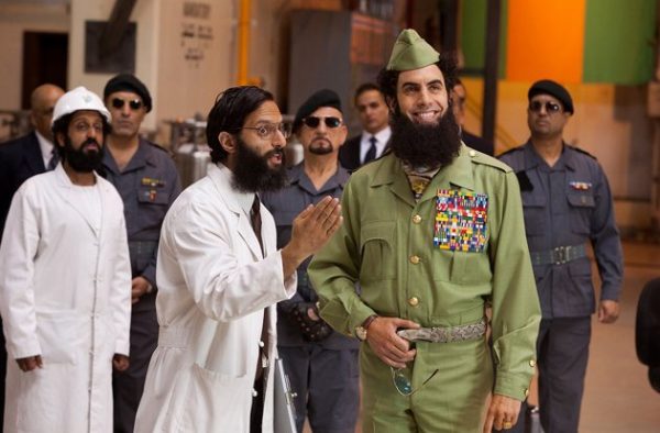 Jason Mantzoukas and Sacha Baron Cohen in The Dictator