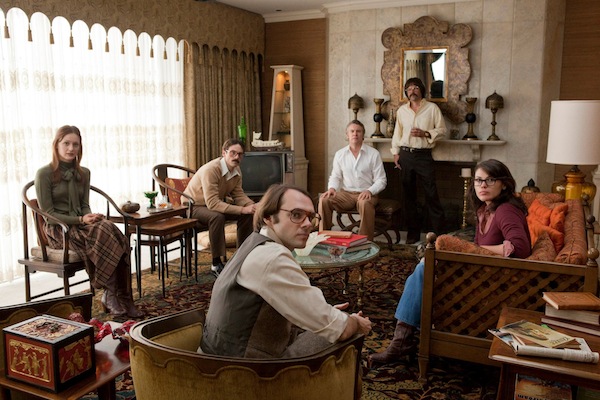 (Clockwise from left) KERRY BISHÉ as Kathy Stafford, SCOOT McNAIRY as Joe Stafford, TATE DONOVAN as Bob Anders, RORY COCHRANE as Lee Schatz, CLEA DuVALL as Cora Lijek and CHRISTOPHER DENHAM as Mark Lijek in “ARGO,” a presentation of Warner Bros. Pictures in association with GK Films, to be distributed by Warner Bros. Pictures. © 2012 Warner Bros. Entertainment Inc.