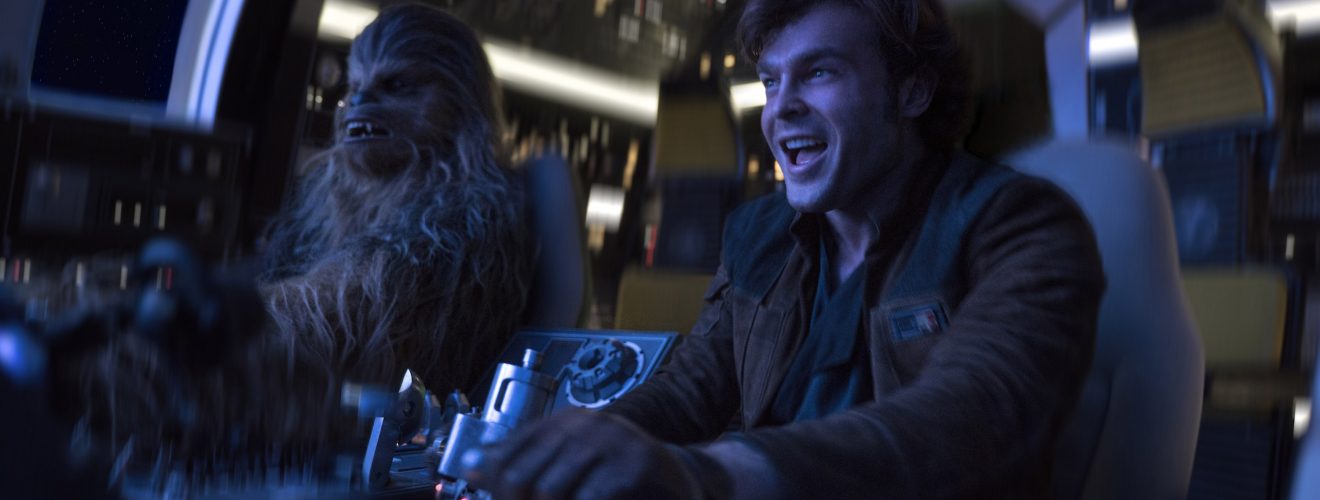 Alden Ehrenreich is Han Solo and Joonas Suotamo is Chewbacca in SOLO: A STAR WARS STORY.